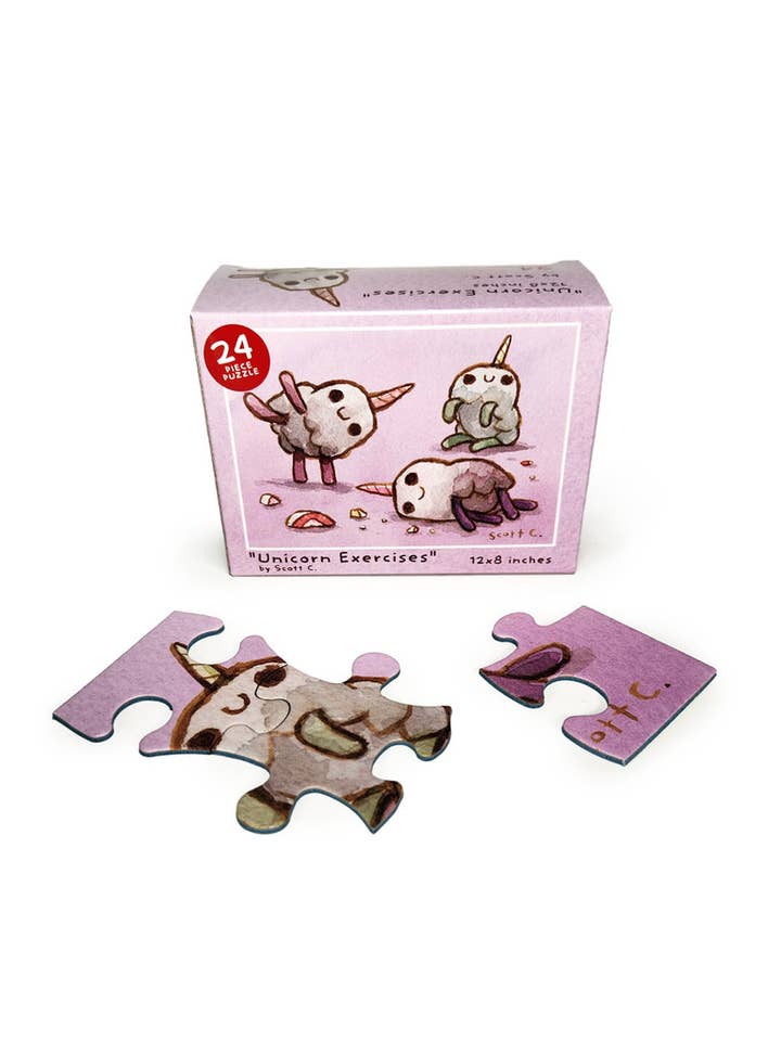 Einhorn-Snacks 24-teiliges Puzzle für den Großhandel von The Scott C Shop