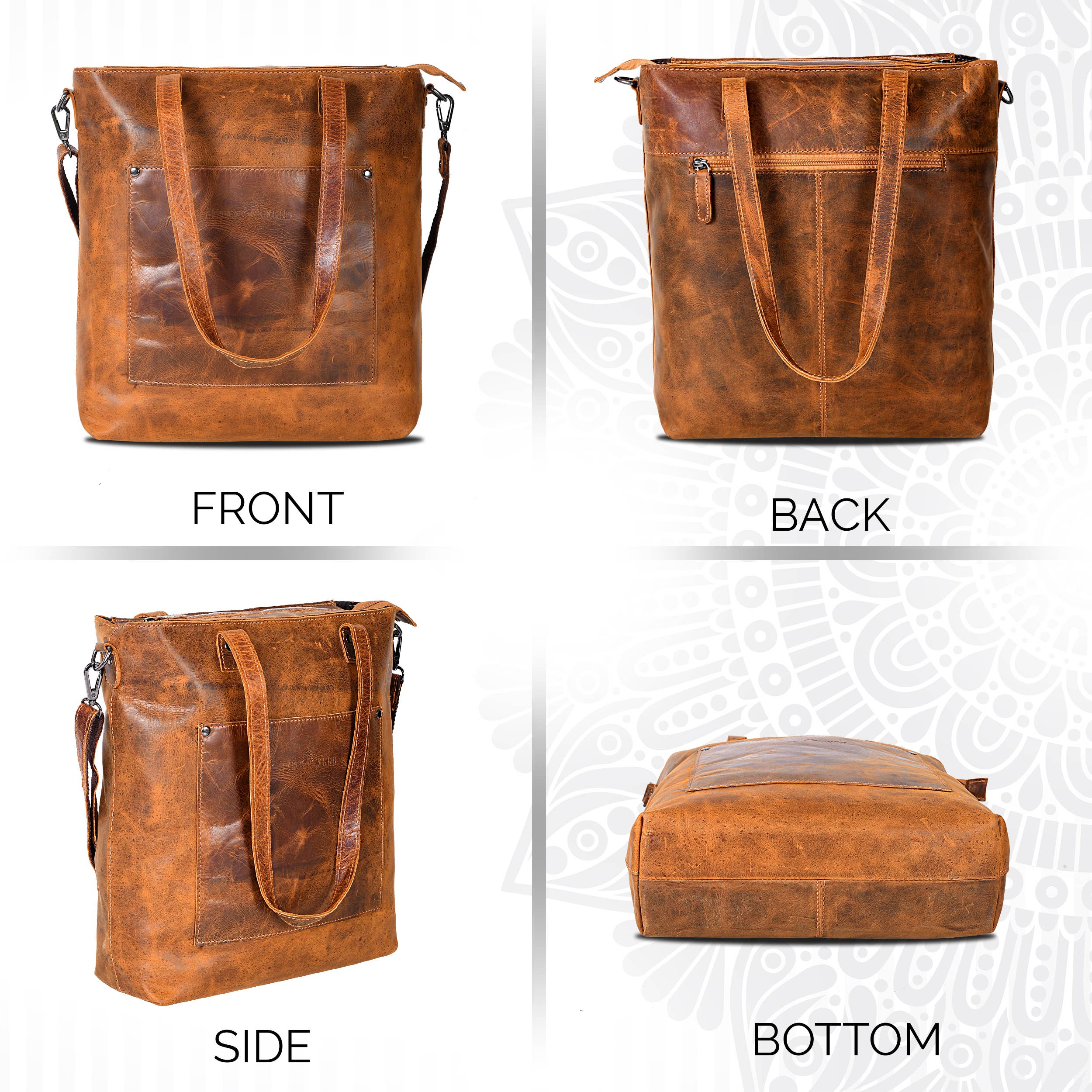 Greenwood Leather - Wholesale Tote Bag - Women's - Classic Leather Tote Bag Bunbury - GW20257