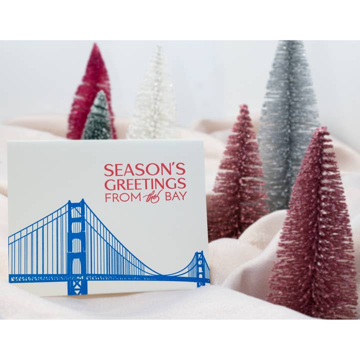 Carte de voeux Seasons From the Bay Letterpress pour la vente par Coffee n Cream Press