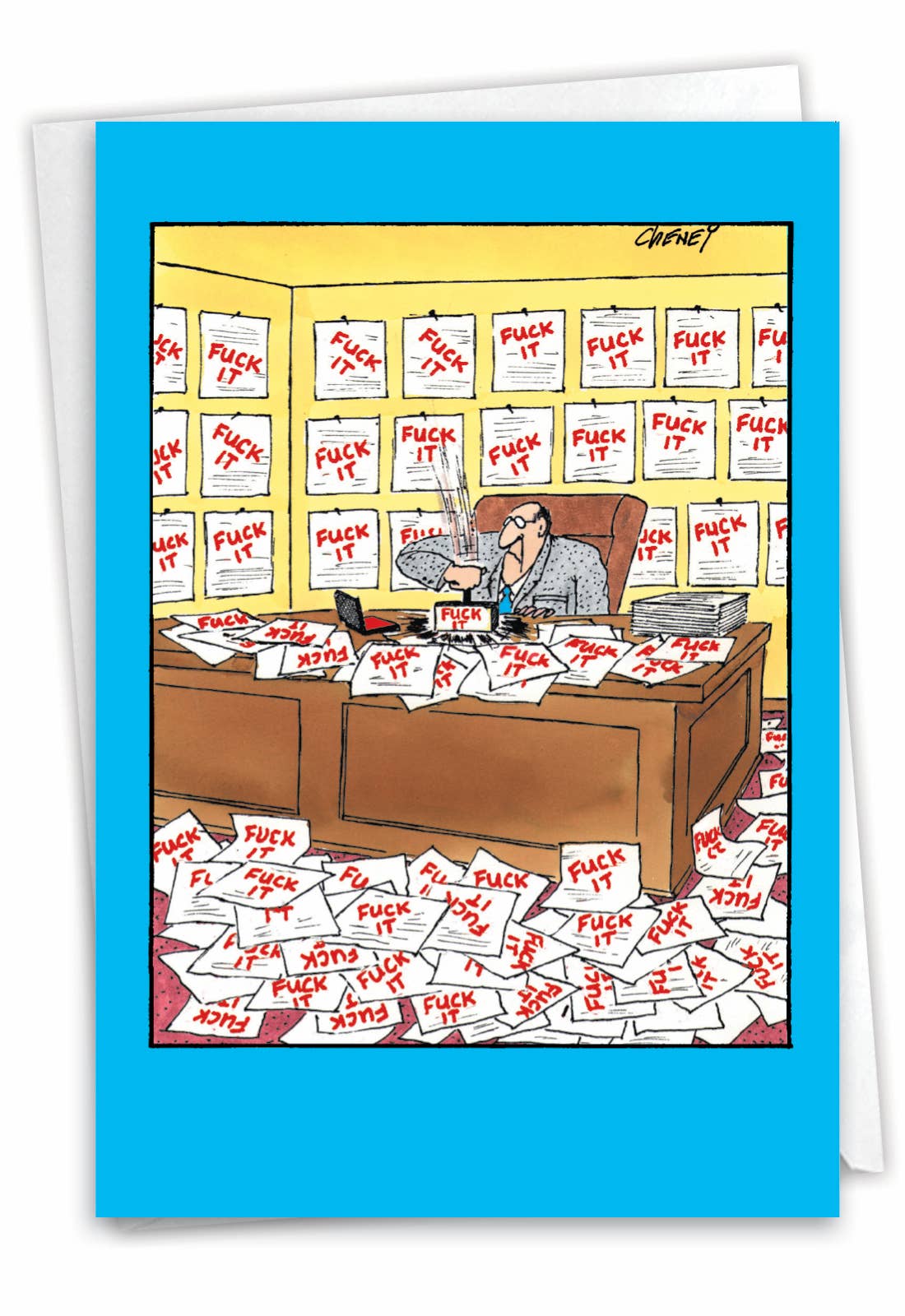 NobleWorks - Wholesale Birthday Card - Birthday Card - Man With Stamp1