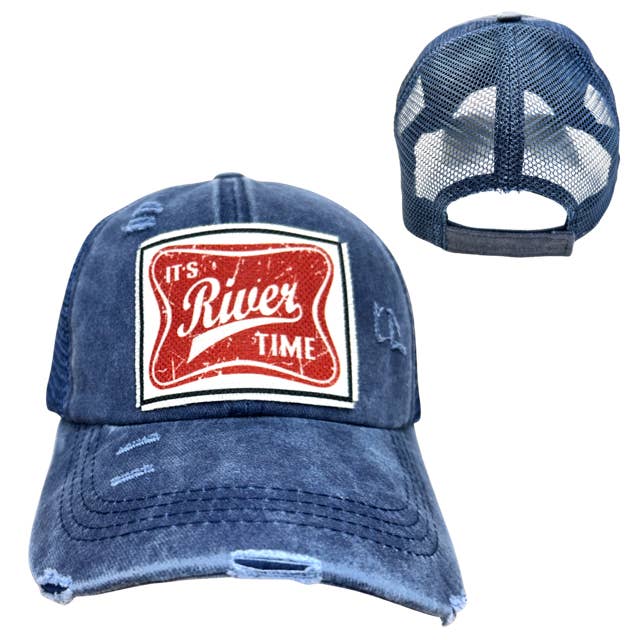 dkhandmade - Wholesale Trucker Hat - Unisex - IT'S RIVER TIME | UNISEX HAT | DISTRESSED9