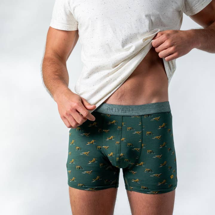 BILLYBELT - Wholesale Underwear - Men's - Organic cotton boxer - Green wild1