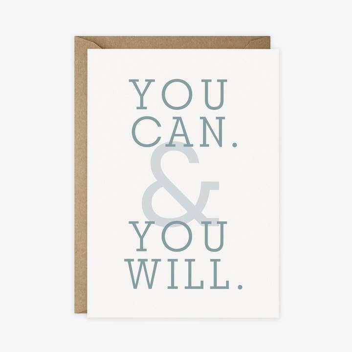 You Can & You Will | cartolina motivazionale quotidiana per la vendita all'ingrosso da parte di Vim & Vigor Designs