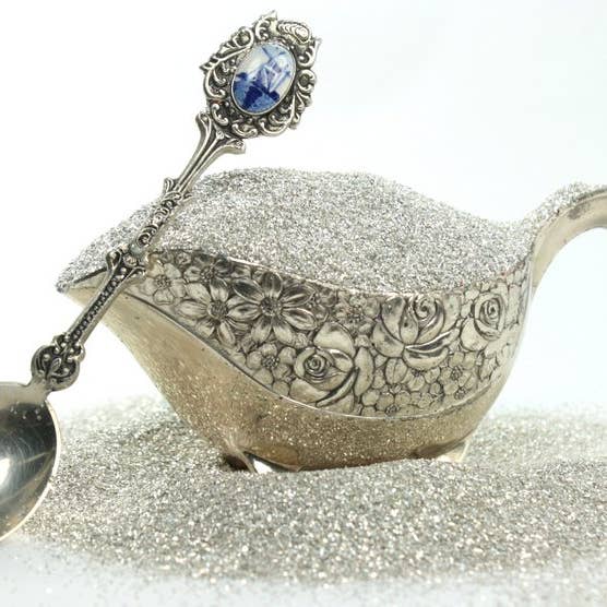 Silver - German Glass Glitter - Fine 90 Grit - Bulk Bags for wholesale on Faire