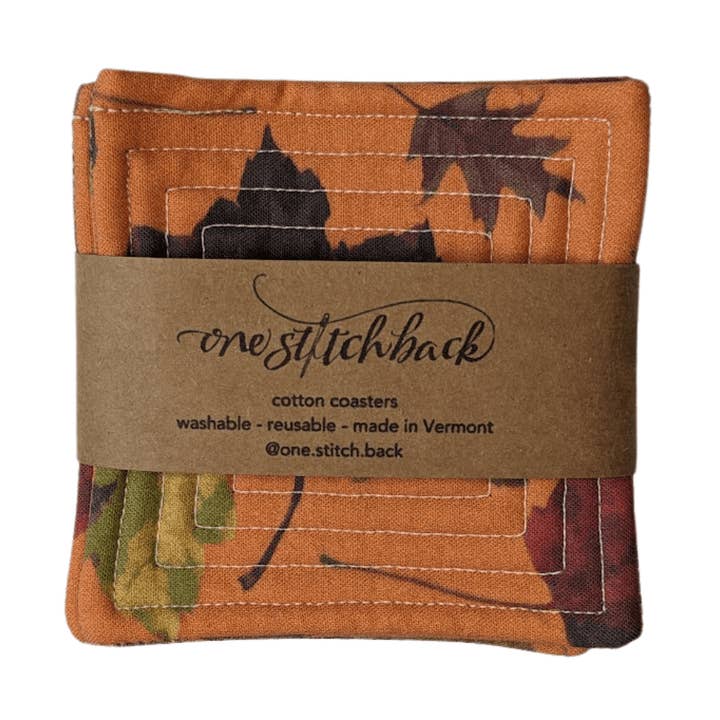 Fall Foliage Quilted Coasters for wholesale by One Stitch Back