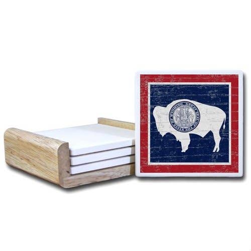 CT3118 (CT1707) - Wyoming State Coaster (Sets of Twelve) for wholesale by Paint The Town