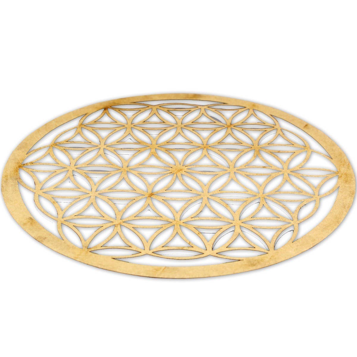 Green Tree - Wholesale Incense Holder - Lcw Incense Holder Flower of Life Light Brown 10 Cm Set of 20