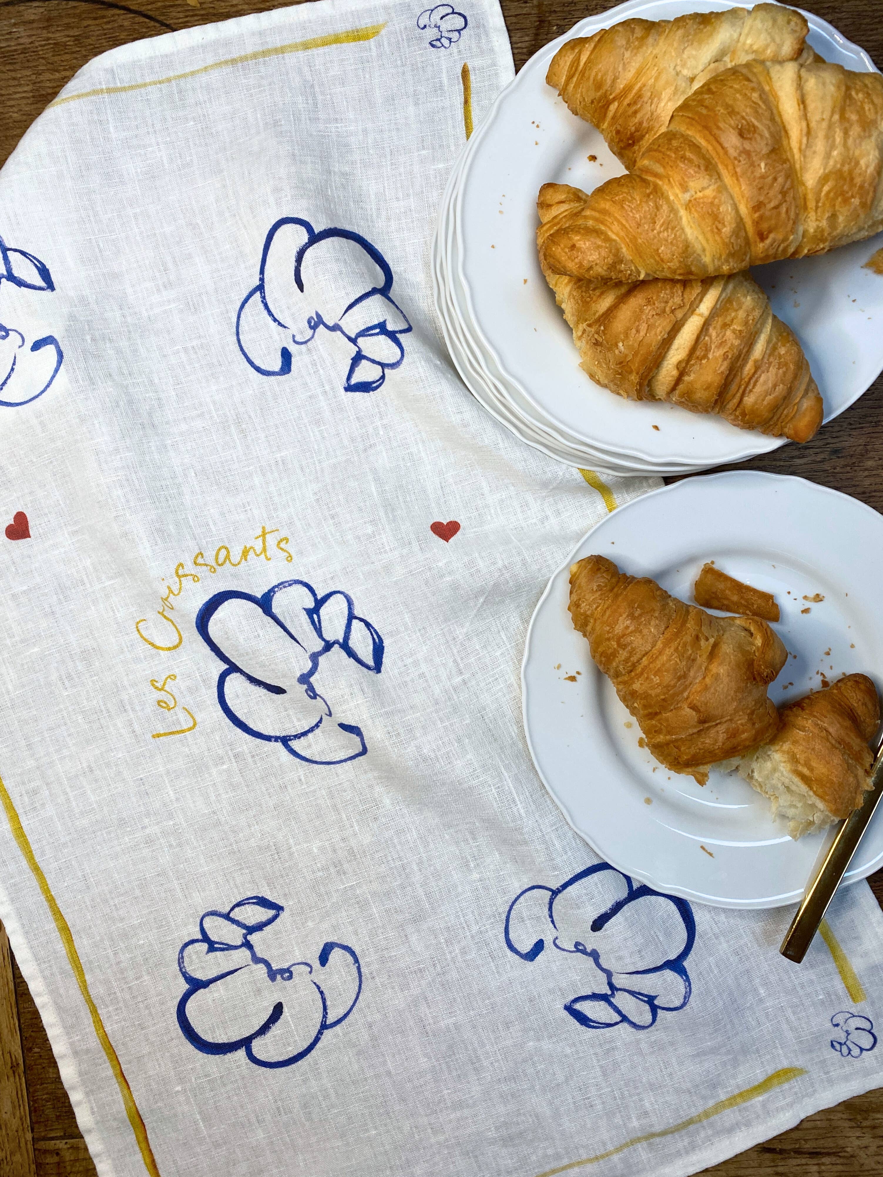 Dinette - Wholesale Tea towel - Croissants!