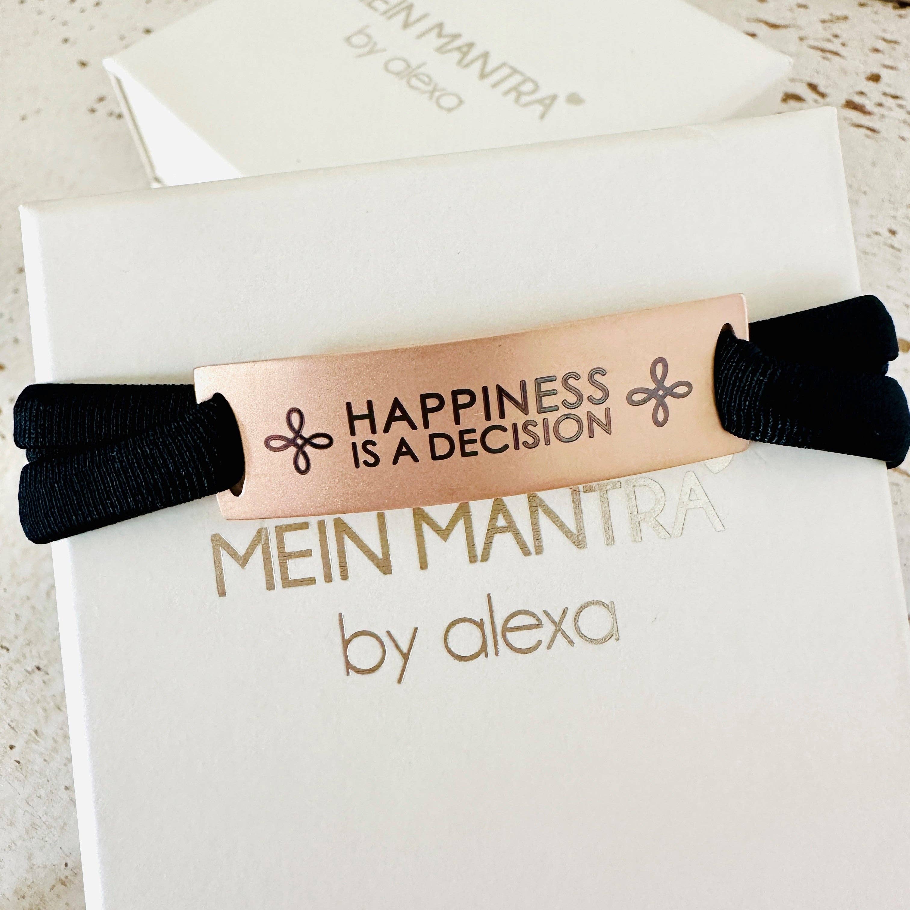 Mein Mantra - Wholesale Wristband - Feel Free Armband - HAPPINESS IS A DECISION1