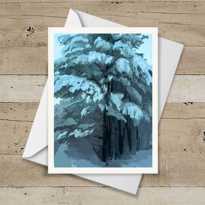 Heavy Pines Note Card Set 6 Greeting Cards for wholesale by Russell Brandwein