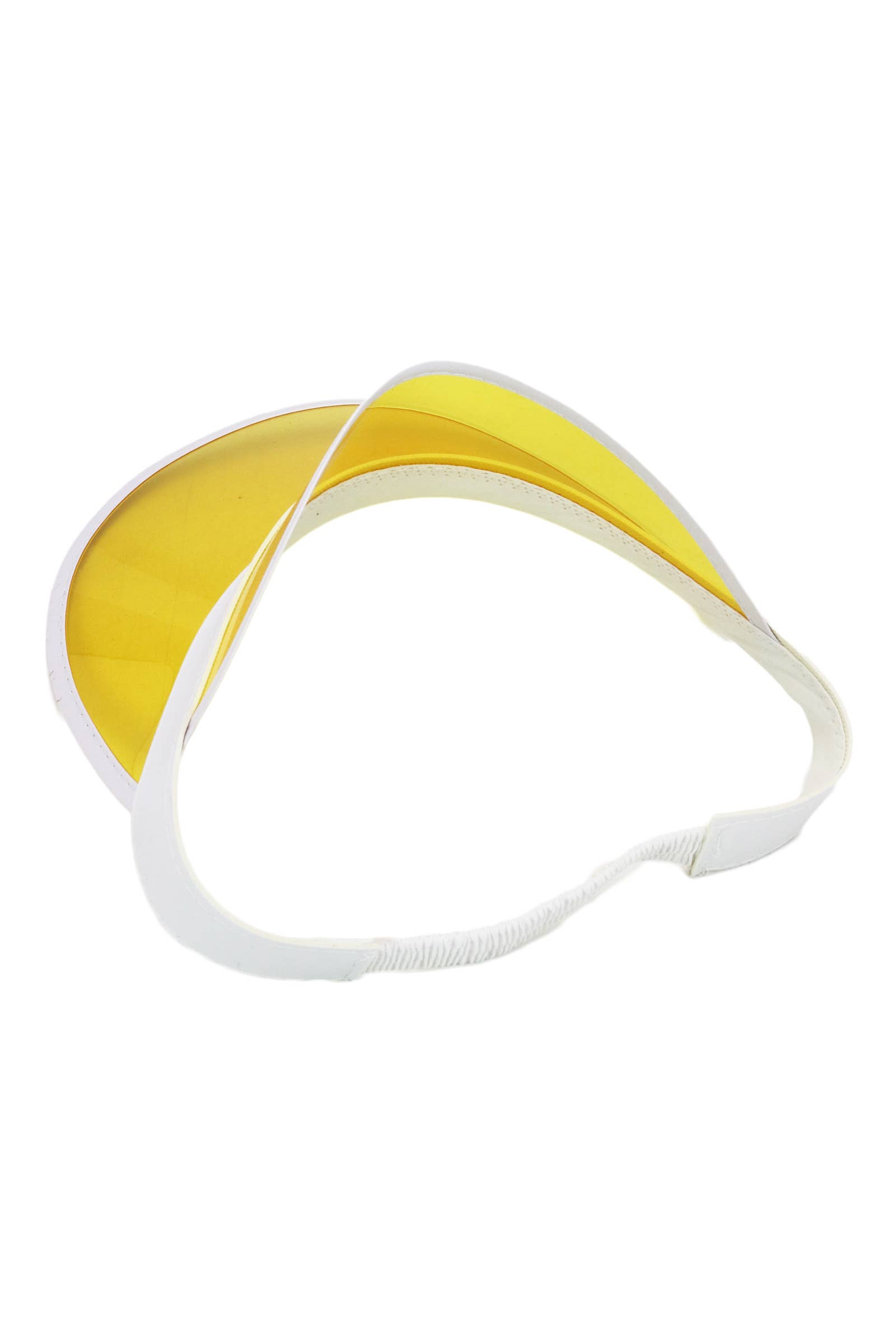 Cap Zone – Engroshandel Visir - Dame – Vibrant Translucent Plast Hvid PVC Kant Elastisk Skærm7