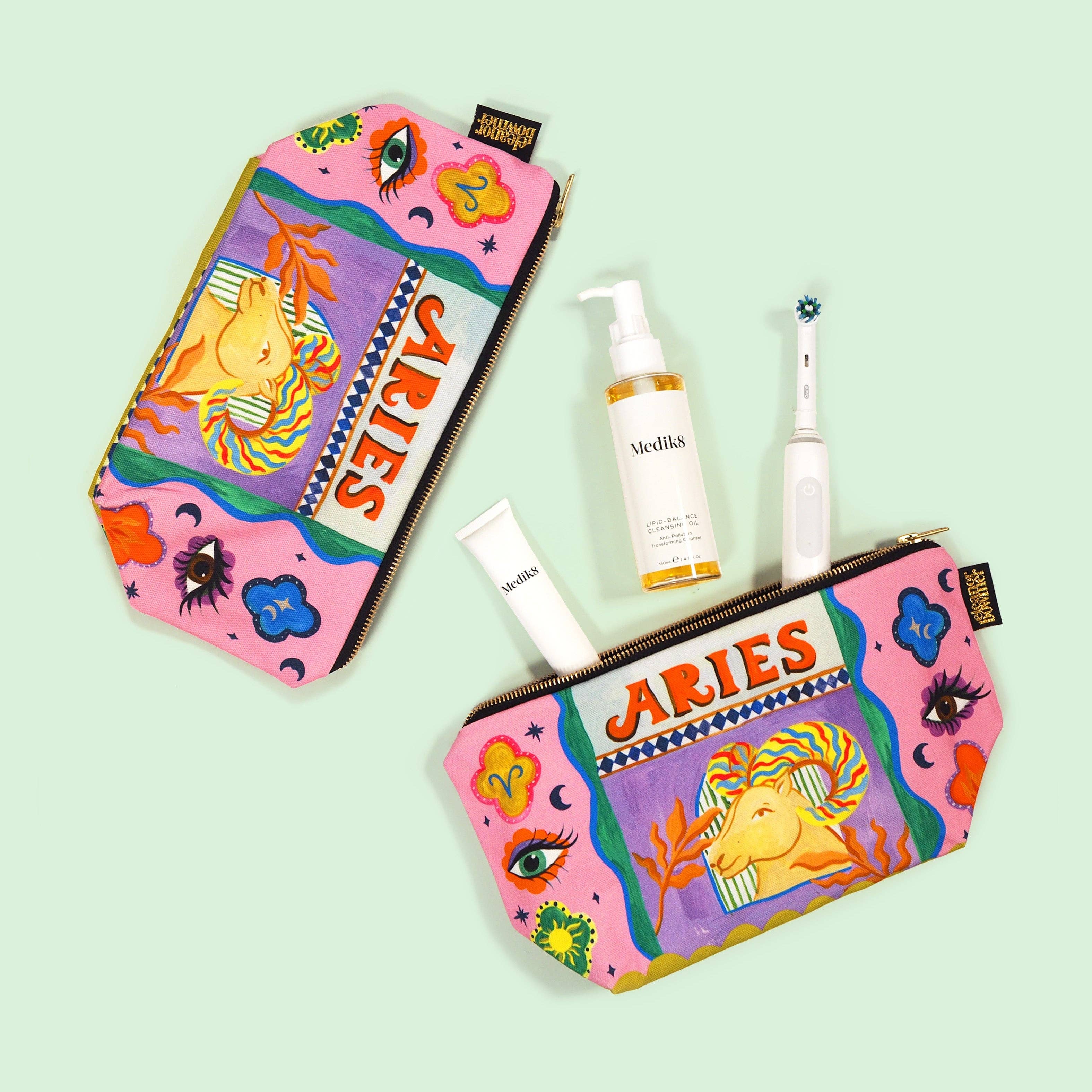 Eleanor Bowmer - Wholesale Makeup/Cosmetic Bag - Aries Zodiac Zip Bag1