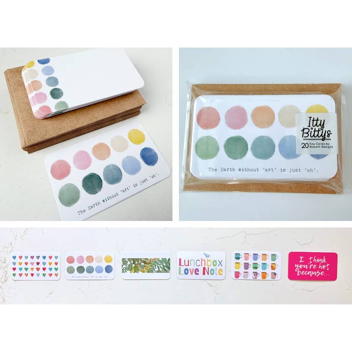 Biscotti Designs - Wholesale Stationery/Notecard Set - Earth Without Art - Itty Bitty 20 Mini Card Set4