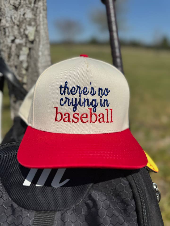 There's No Crying Trucker Hat for wholesale by Embroidery On Main