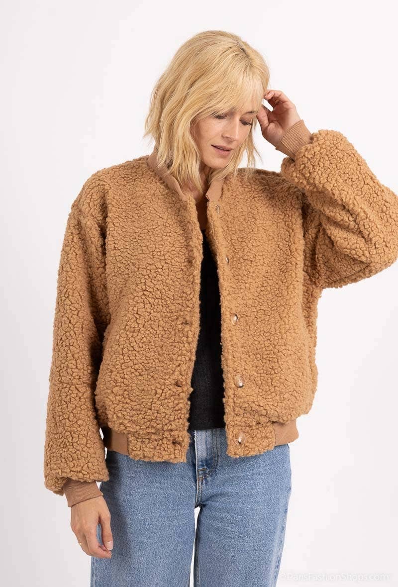 Pépouz' Paris - Wholesale Bomberjack - Dames - Oversized bomberjack in boucle PV25288
