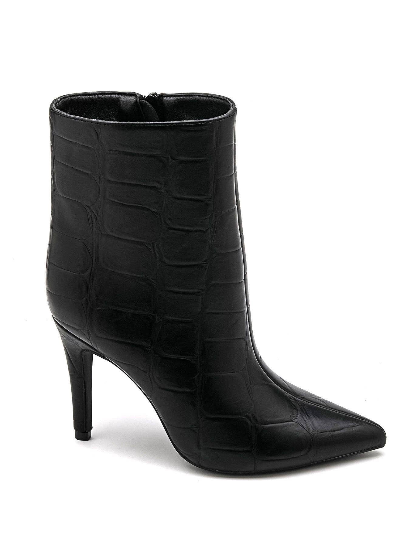 No Doubt Shoes – wholesale Booties – Women's – WOMEN'S CROC HEELED ANKLE BOOTS5