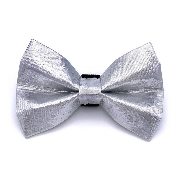 Silver Dog Bow Tie for wholesale by Winthrop Clothing Co.
