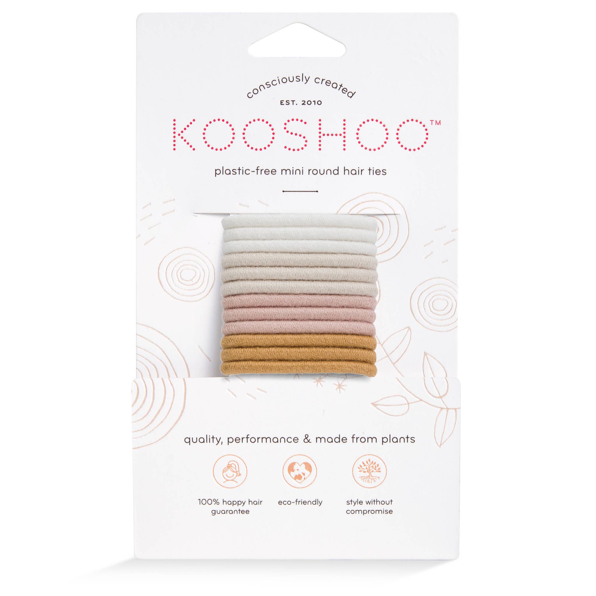 KOOSHOO - Wholesale Hair Tie - Plastic-free Round Hair Ties - Mini 12-pack - Golden Fibres11