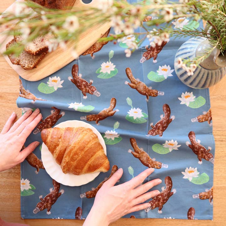 Pixie Nut & Co. - Wholesale Tea towel - Australian Tea Towel - Platypus1