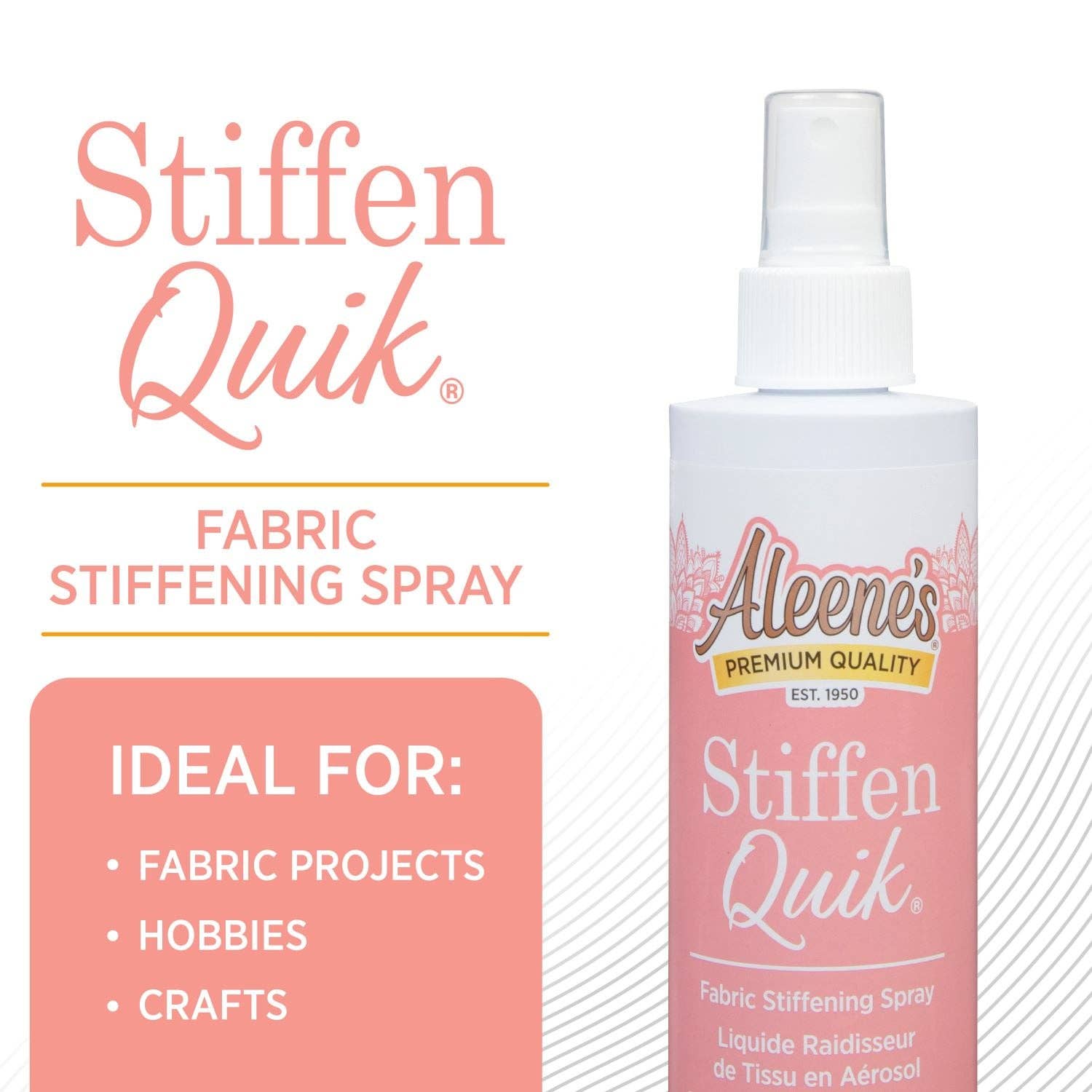 Ilovetocreate - Wholesale Craft Supplies - Aleene’s Stiffen Quik Fabric Stiffening Spray 8 fl. oz.1
