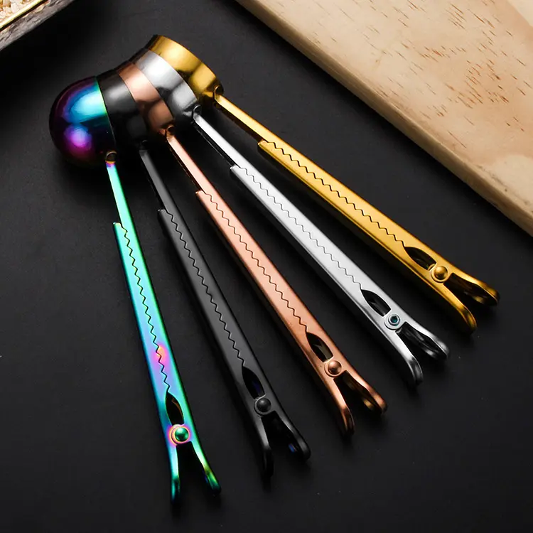 Sostraw & SmartThings - Wholesale Measuring Spoon - Coffee Bag Clip with Measuring Spoon - 5 colors3