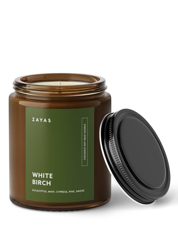 White Birch Candle for wholesale by Zayas Candle