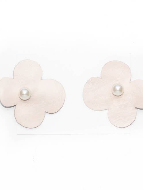 Läder Clip Set Cream för wholesale av Bow&Teke