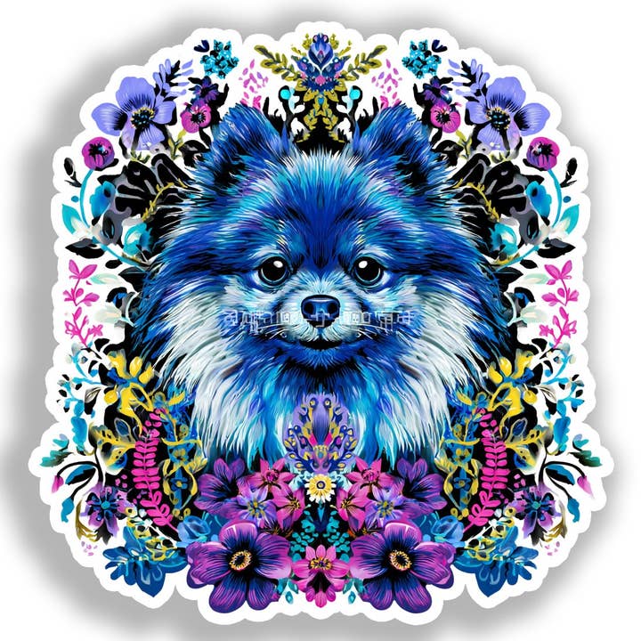 Pomeranian Hund Klistermærke # A017453 for engroshandel hos Yoonek Graphics