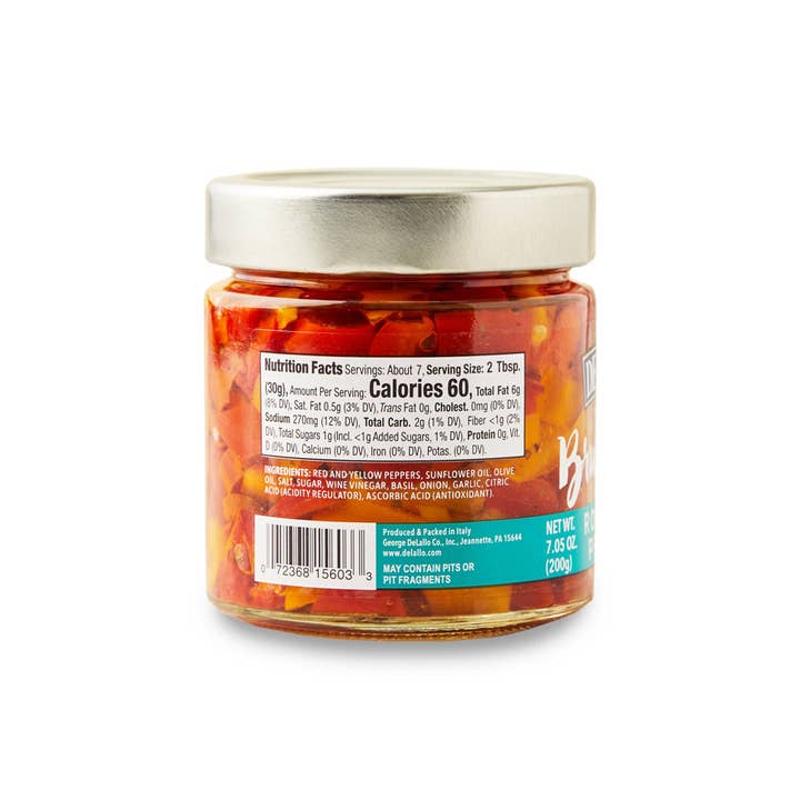 Delallo - Wholesale Sauce - Imported Roasted Pepper Bruschetta (7.05 oz.)2
