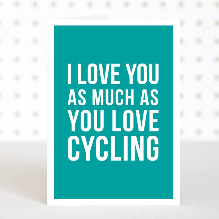 Love Cycling Valentines Anniversary Day Card for wholesale by doodlelove