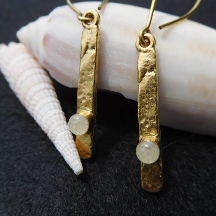 Art & Soul 30a - Wholesale Dangle Earrings - Tiny Vacation Gold Dangle Earrings Customizable Souvenir5