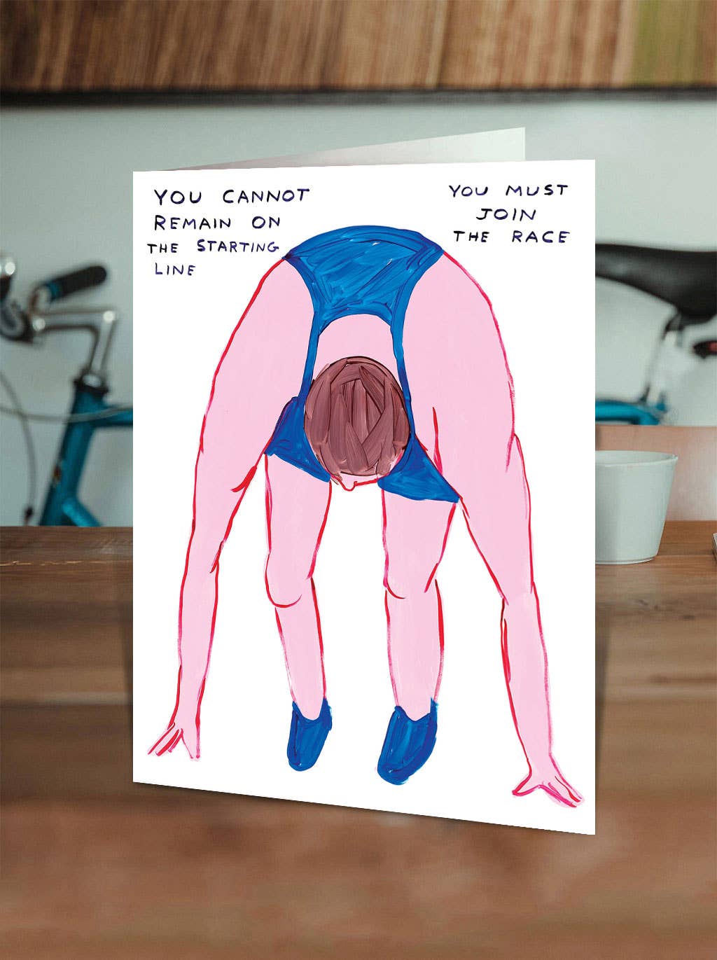 David Shrigley x Brainbox Candy – wholesale Everyday greeting card – David Shrigley Funny Birthday Card - Must Join The Race1