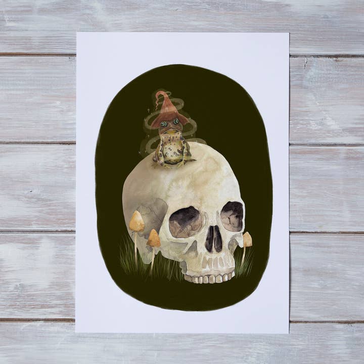 Toad Witch A4 Giclée Print for wholesale by Crabapple Moon