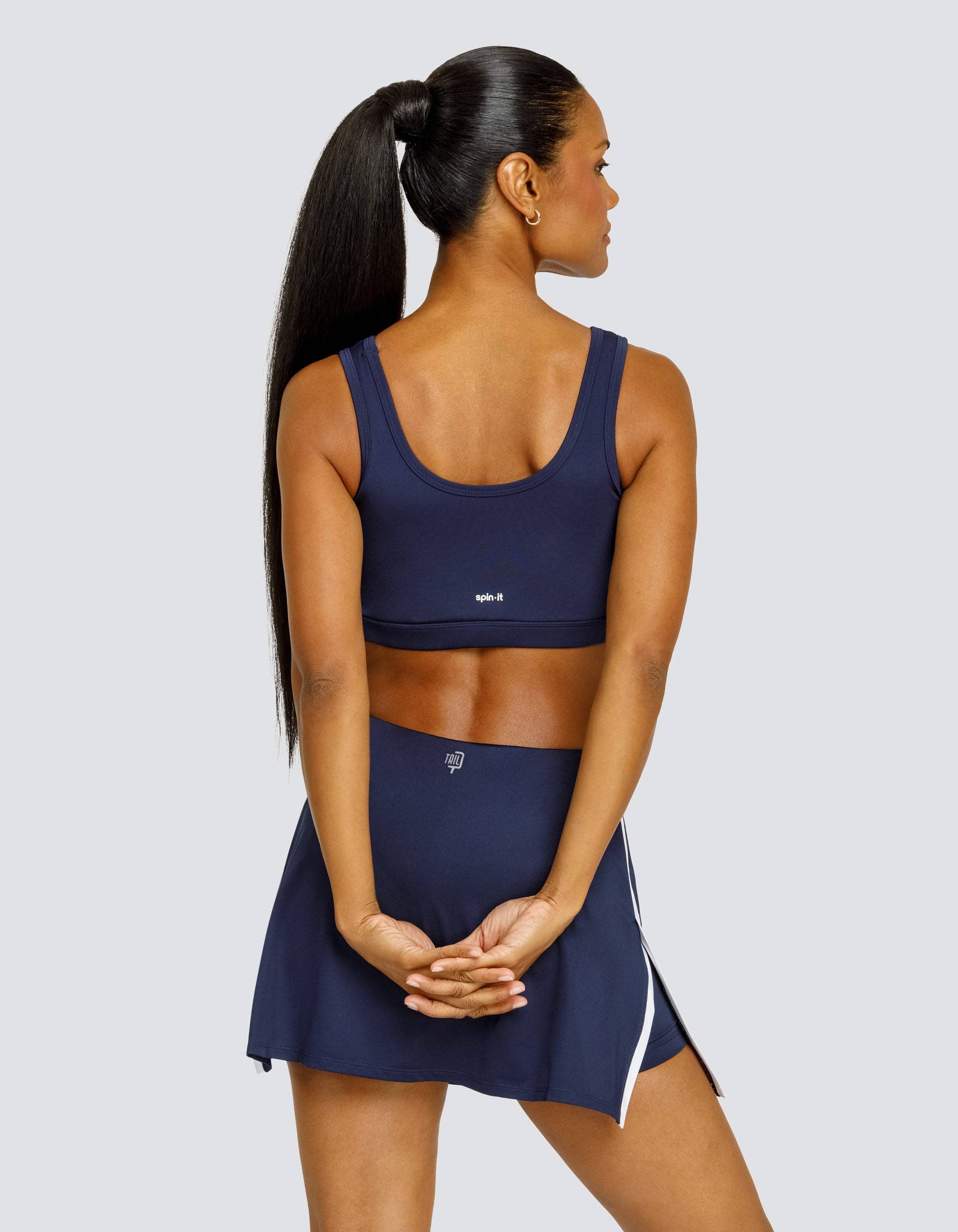 Spin-It - Wholesale Sports Bra - Women's - BARB MEDIUM SUPPORT SPORTS BRA - NAVY BLUE2
