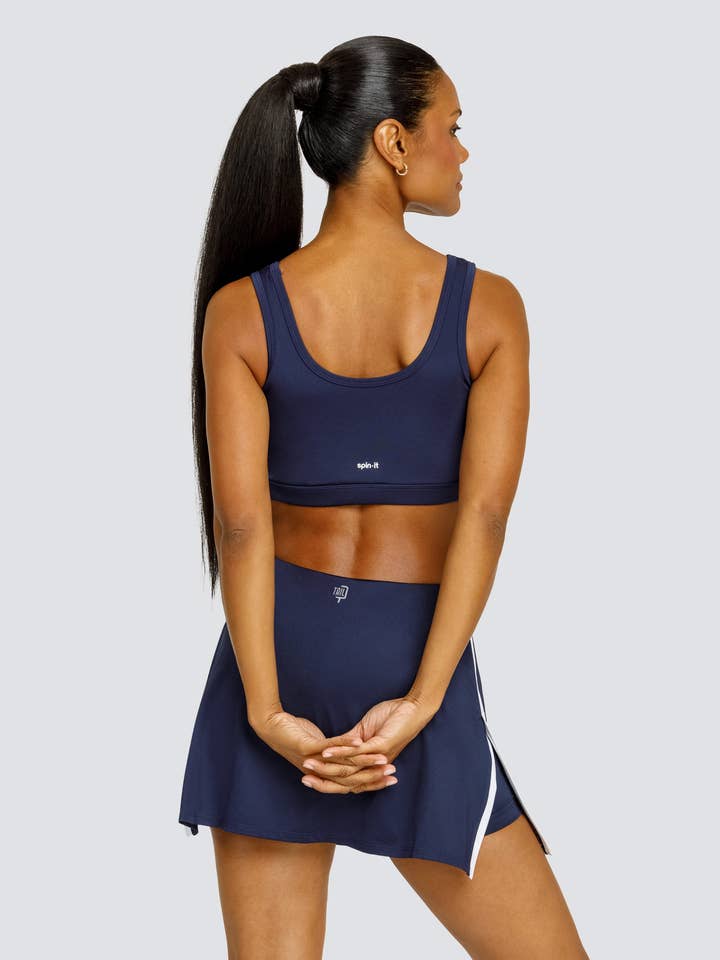Spin-It - Wholesale Sports Bra - Women's - BARB MEDIUM SUPPORT SPORTS BRA - NAVY BLUE2