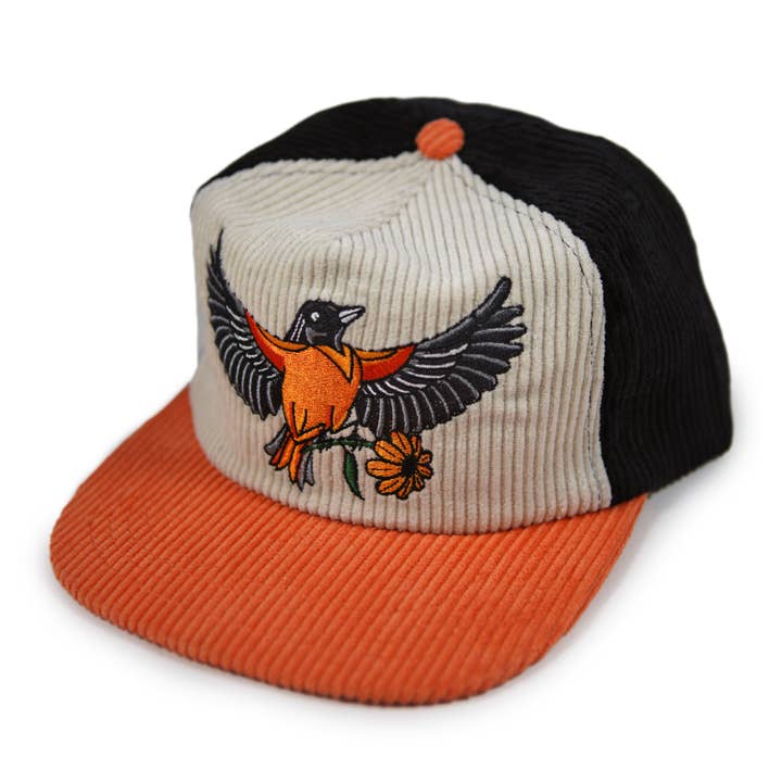 Stuntin Goods - Wholesale Flat Brim Cap - Unisex - Oriole Two-Tone Corduroy Hat14