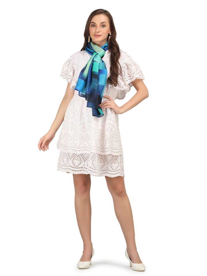 Picaso Abstract Silk Shawl for wholesale by SIDDHARTH IMPORTS