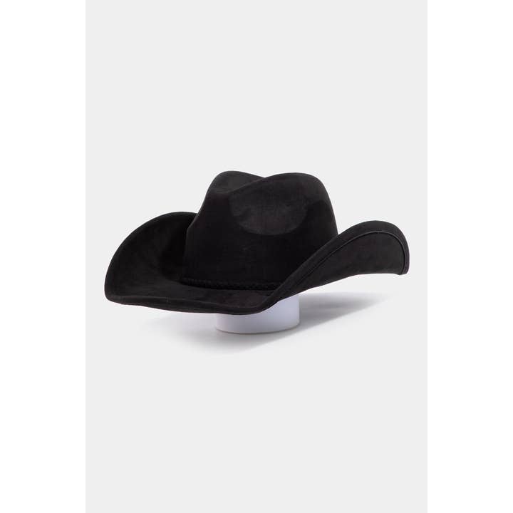 Collections by Fame Accessories - Wholesale Fedora - Women's - Rope Braid Strap Western Cowboy Hat5
