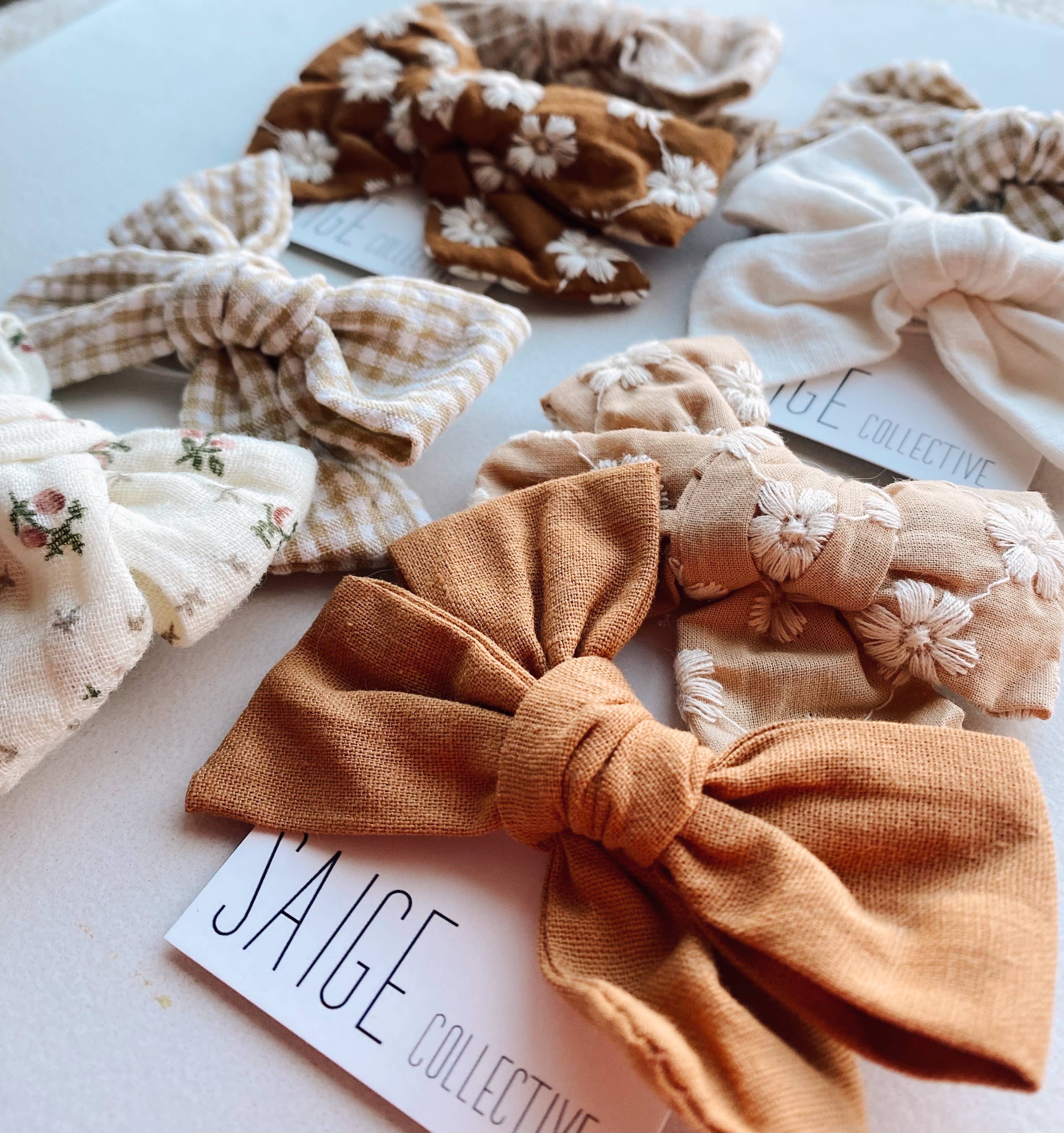 Saige Collective – Engroshandel Hårspænde - Dame – Boho muslin hårklemmer1