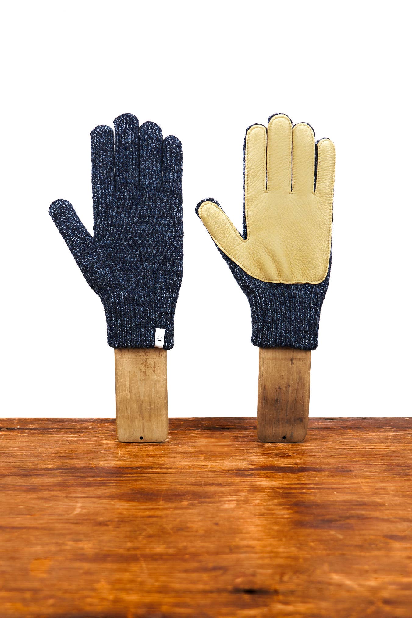 Upstate Stock - Vente Gants – unisexe - Gant complet en laine Ragg Denim Melange avec ou sans cerf3