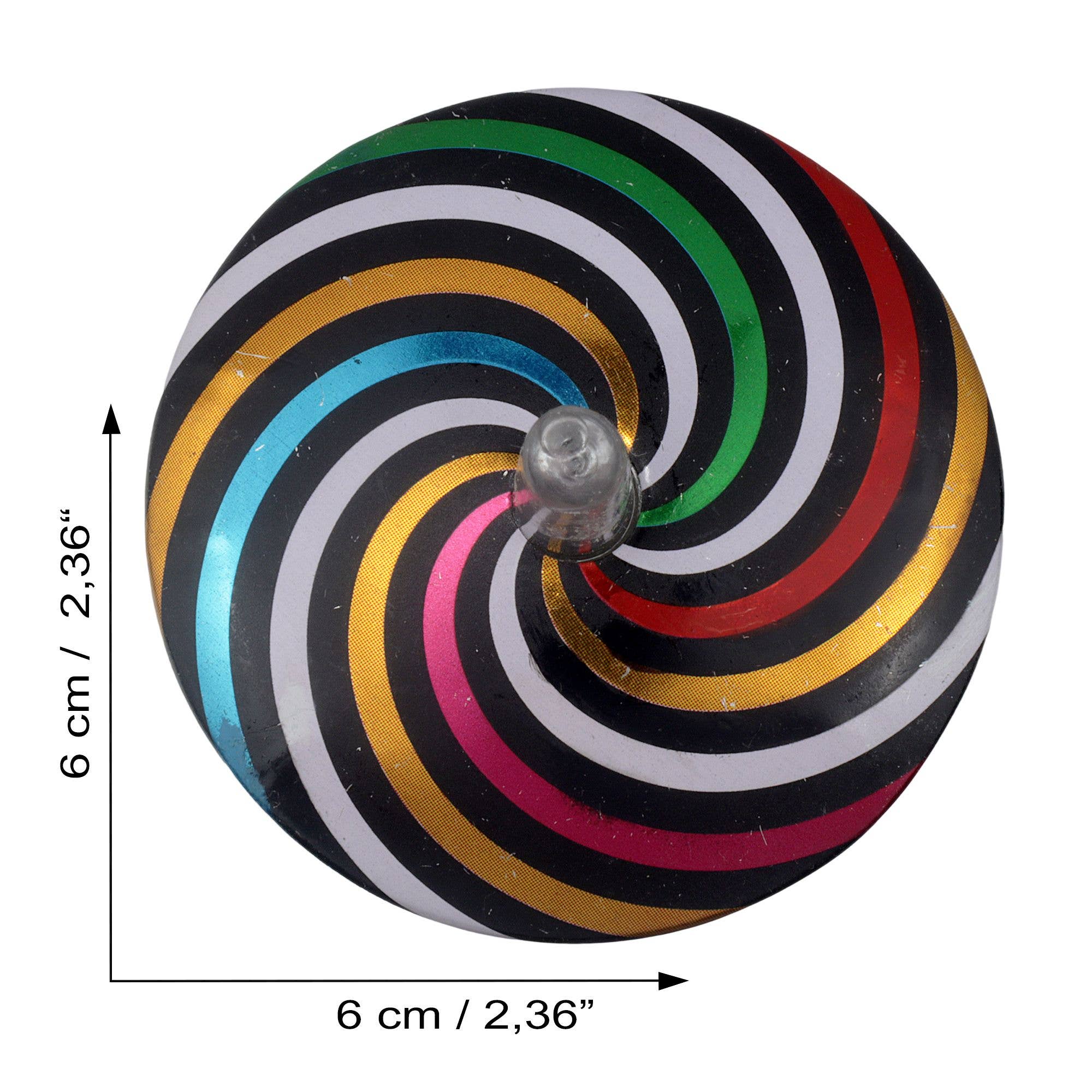 Tribal Trade GmbH - Wholesale Classic Toy - Kids - Tin toy gyro 01 spiral colorful tin gyro4