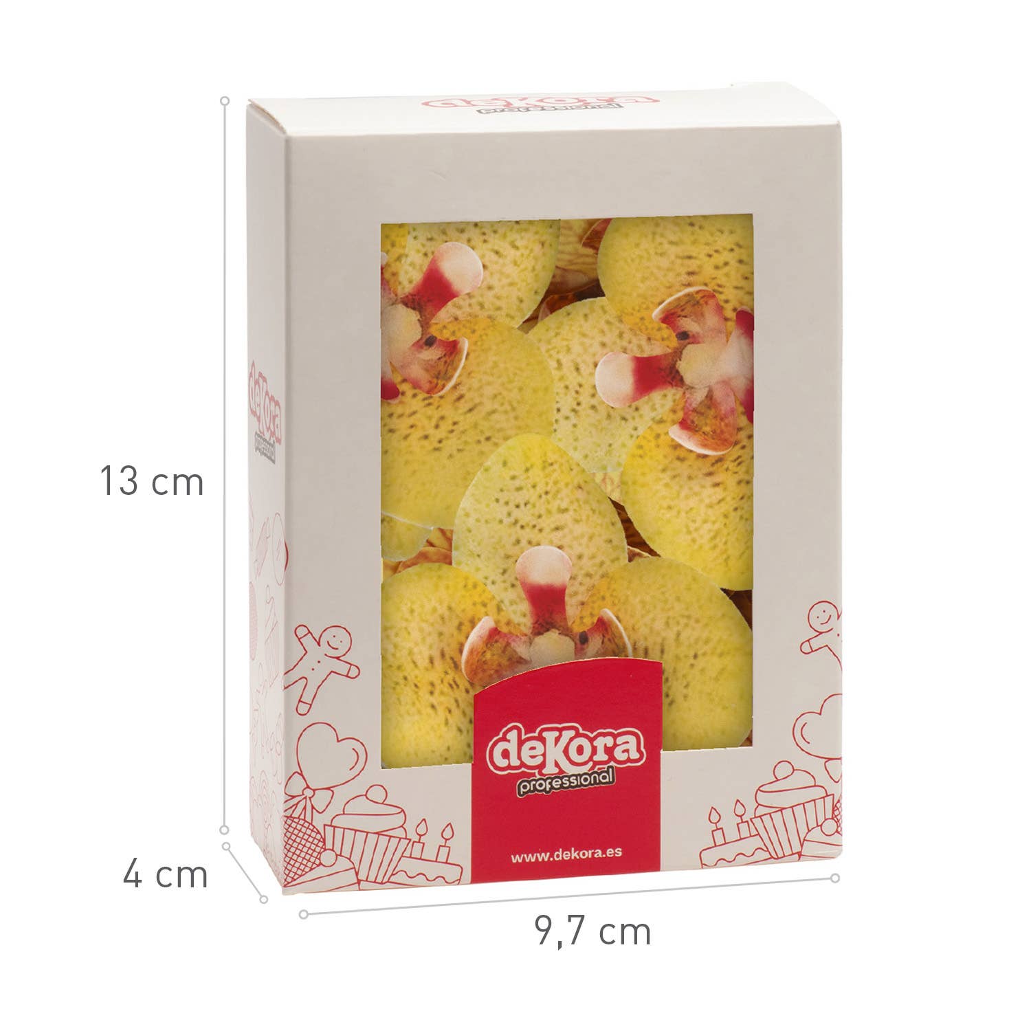 dekora – Engroshandel Kagepynt – Spiselige vaffelblomster til kage, 8,5 - 7,5 cm28