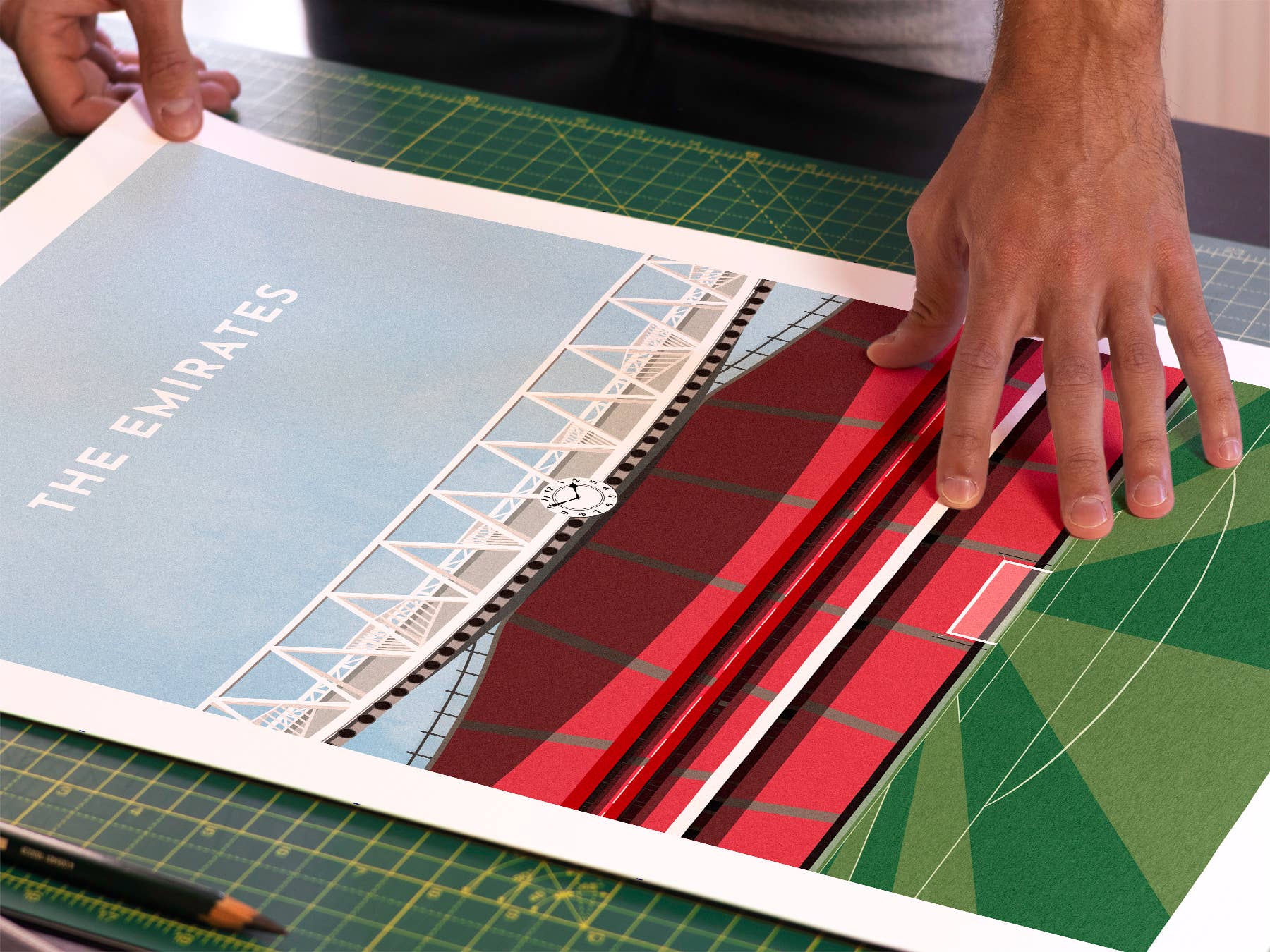 Turf Football Art – wholesale Art print – Arsenal Football Stadium The Emirates Art Print2