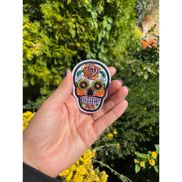 Rogue Society Apparel®️ - Wholesale Patch - Small Sugar Skull Iron on Patch