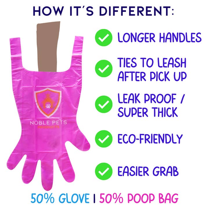 Noble Pets - Wholesale Pet poo bag - Dog Gloves Pink2
