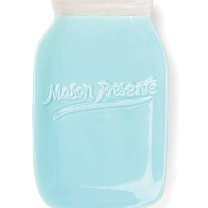 Fox Run Brands - Wholesale Spoon Rest - Fox Run Ceramic Mason Jar Spoon Rest, 6" x 3.5" x 0.75"