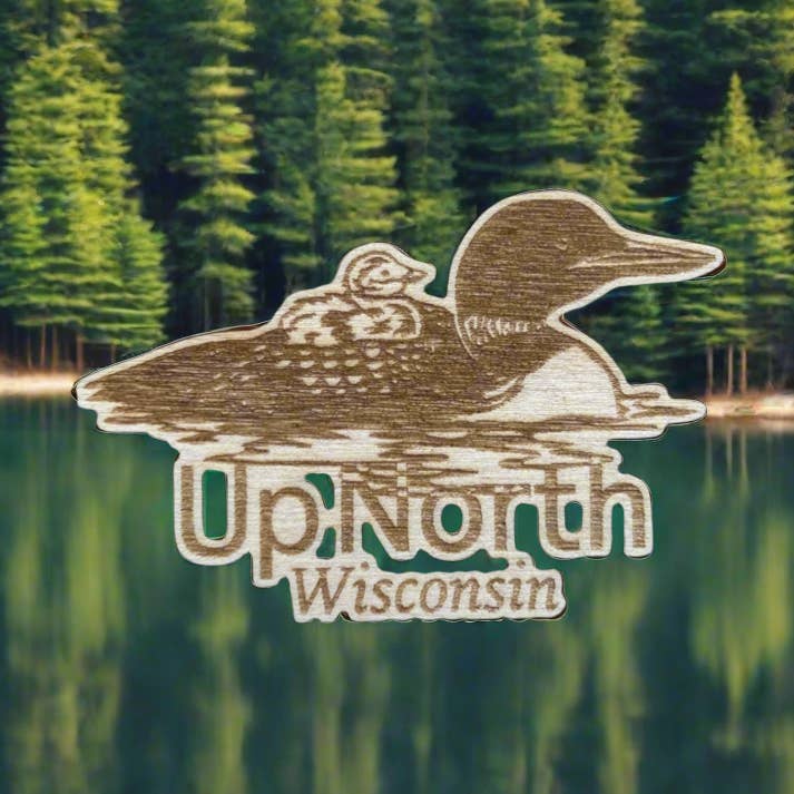 Up North Loon Magnet for wholesale by Wilderness Adventures