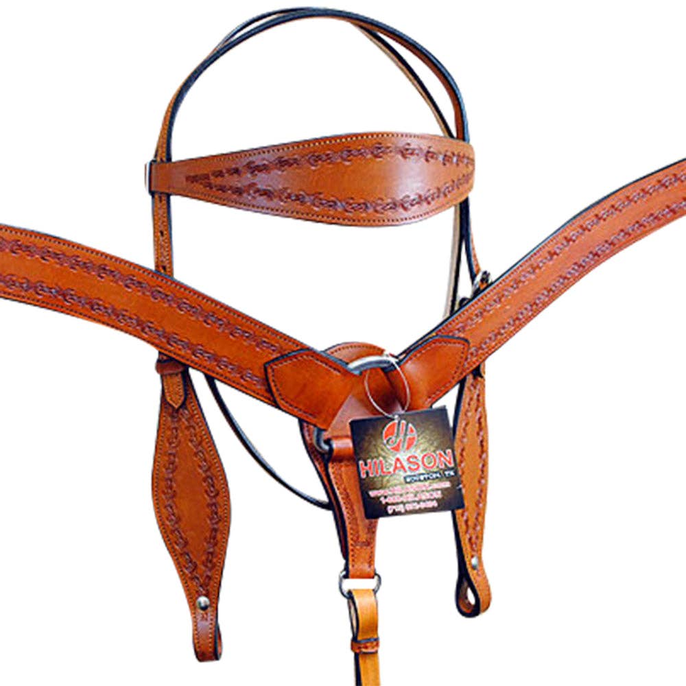 HILASON - Wholesale Horseback Riding Gear - HILASON Western Horse Headstall Breast Collar Set Tack Genuine American Leather | For Horses Headstalls223