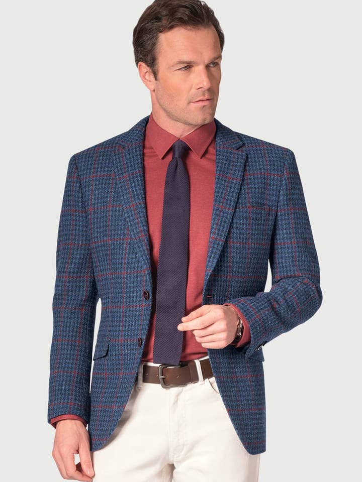 The Scotland Kilt Company - Wholesale Jacket - Men's - Mens Harris Tweed Tailored Fit Jacket - Perth