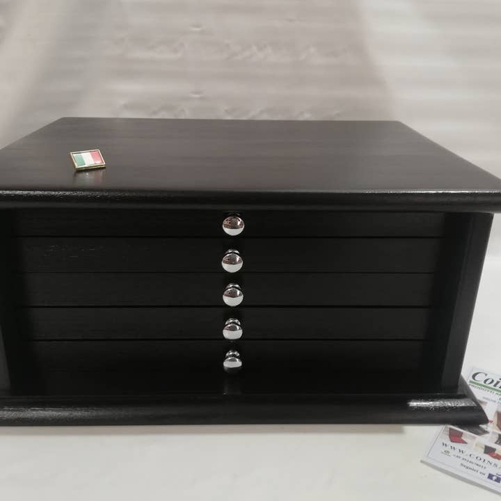 Real wood coin holder coin holder color Black 5 for wholesale by Coins&More